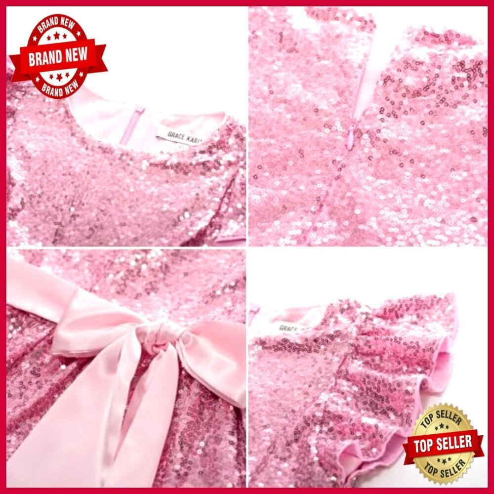 Sequin Ruffle Party Dress Elegant Formal Wedding Guest Dance Bodycon - Picture 6 of 7